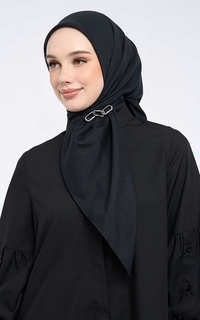 Plain Scarf Kami Airy Voile Scarf Plain Black