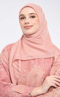 Plain Scarf Kami Airy Voile Scarf Plain Peach