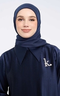 Plain Scarf Kami Airy Voile Scarf Plain Navy