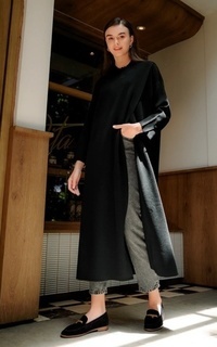 Long Dress Luna Knit Dress - Black