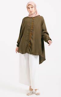 Tunik Naima Olive Tenun Tunic