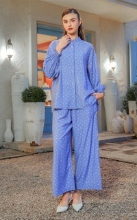 Setelan Nyra Pajamas Set - Blue