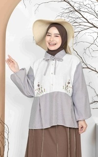 Mybamus Zayna Embroidery Tops - Kemeja Bordir Kekinian