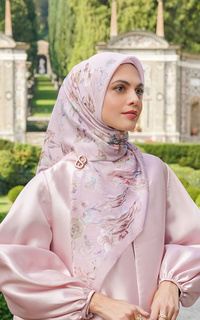 Hijab Motif Farra Voile Square - Sweetpea