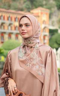 Hijab Motif Farra Voile Square - Marigold