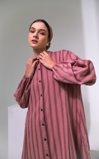 Tunic Lhi Stripe Dress Dusty Pink