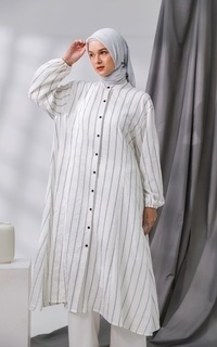 Tunic Lhi Stripe Dress White
