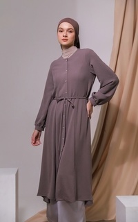 Tunic Leysa Comfy Dress Dark Brown