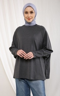 Blus Willa Top Dark Grey