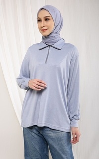 Blus Owen Turtleneck Top Blue