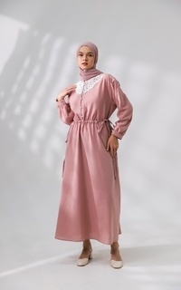 Gamis Lana Shirt Dress Dusty Pink