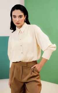 Kemeja Textured Shirt - Sand