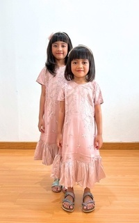 Pakaian Anak Layla Dress Kids Pink