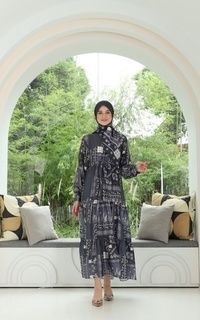 Gamis [Hessya] Anasera Dress - Black