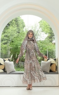 Long Dress [Hessya] Anasera Dress - Mocca