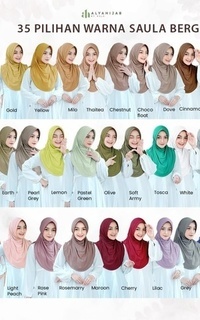 Hijab Polos Saula Bergo - Size S