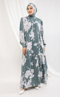 Long Dress Elaya Set Dress+Hijab Sagebrush