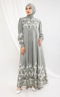 Long Dress Aqeela Set Dress+Hijab Basil