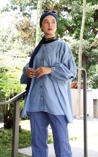 Blus Denim Oversized Nami