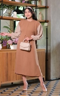 Tunic Yoenik Apparel Hein Midi Dress Brownie M18717 R52S5