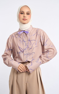 Blus Kami Raina Regular Top Mauve