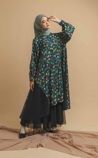 Tunik Nadjani Raya Series 2024 Casia Dress Black