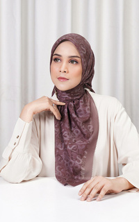 Hijab Motif Samla Voile Square - Apple Butter