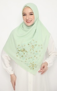 Printed Scarf Fillea Embroidery Scarf Green