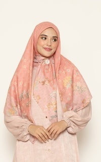 Printed Scarf [Hessya] Kaluna Scarf Series - Salmon