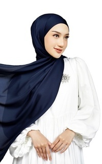 Pashmina Luxe Easy Shawl - Navy