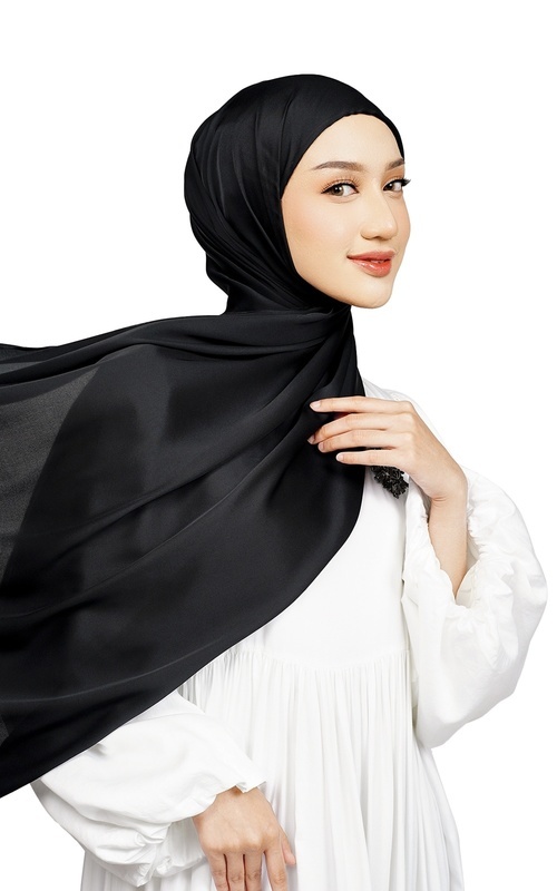 Pashmina - Luxe Easy Shawl - Black - Multicolor