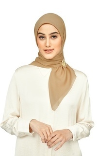 Plain Scarf Nada Voile Scarf - Iced Coffee