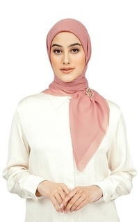 Plain Scarf Nada Voile Scarf - Dusty Rose