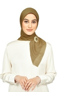 Hijab Polos Nada Voile Scarf - Ermine