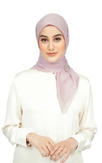 Hijab Polos Nada Voile Scarf - Mauve Shadows