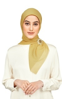 Hijab Polos Nada Voile Scarf - Honey Mustard