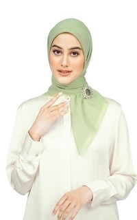 Hijab Polos Nada Voile Scarf - Swamp