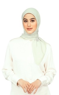 Hijab Polos Nada Voile Scarf - Gray Violet