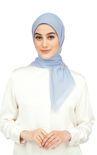 Plain Scarf Nada Voile Scarf - Forever Blue