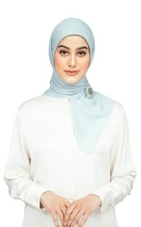 Plain Scarf Nada Voile Scarf - Skyway