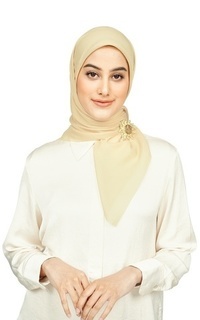 Hijab Polos Nada Voile Scarf - Pebble