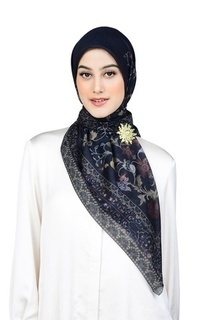 Printed Scarf Raudhah - Midnight