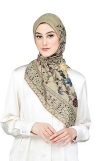 Hijab Motif Raudhah - Safari