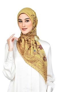 Hijab Motif Raudhah - Sunflower