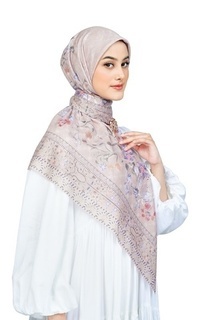 Printed Scarf Raudhah Large - Lotus