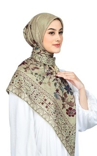 Printed Scarf Raudhah Large - Safari