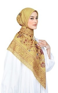 Hijab Motif Raudhah Large - Sunflower