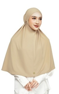 Instant Hijab Safa Easy Instant - Croissant