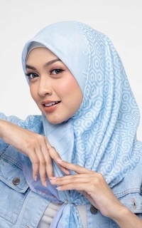 Printed Scarf SKY BLUE