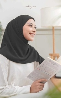 Hijab Polos Square Instant Black